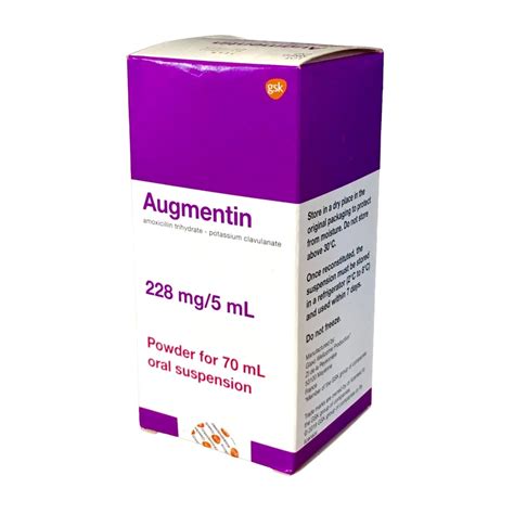 Augmentin 228mg/5ml Suspension 70ml .